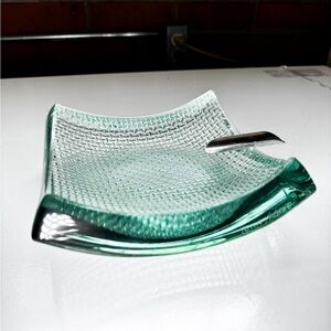 Stephen Schlanser Signed Glass Ashtray